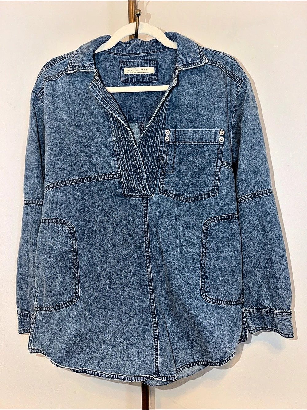 We the Free Blue Denim Shirt Like New Size XS